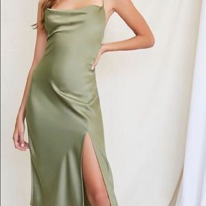 GREEN SLIP ON DRESS